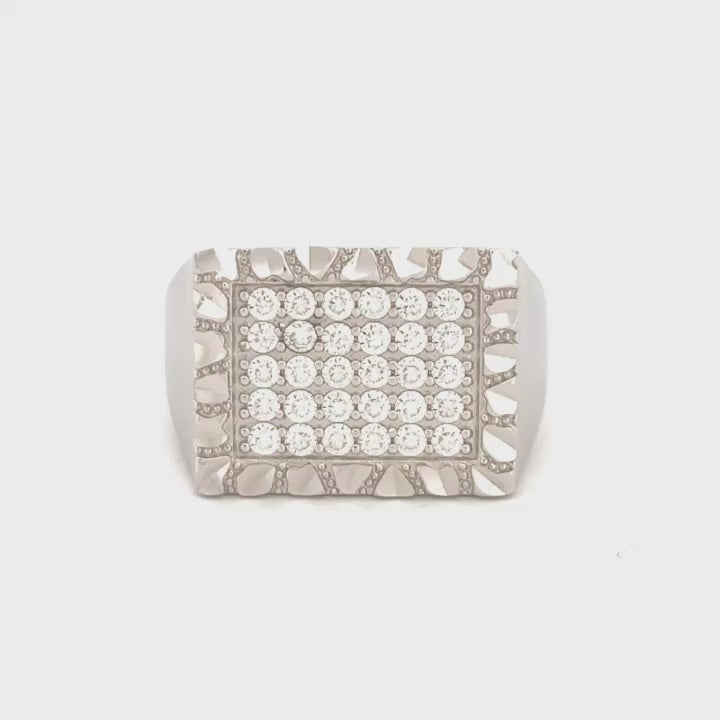 Mens Diamond Ring, VVS GRA Certified Moissanite Diamond Ring, Statement Ring for Men, Gift for Him