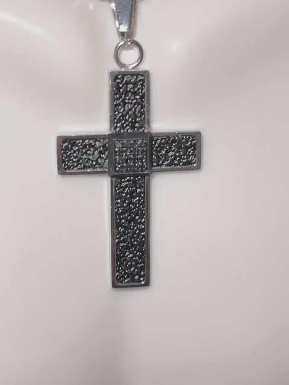 Genuine Rare Black Diamond Cross Pendant, 100% passes diamond testers, Cross pendant for men, unique Gift for him, Black Diamond Men Cross