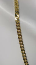 Load and play video in Gallery viewer, Solid Cuban chain, 10k yellow gold vermeil, heavy diamond cut Cuban link chain, 22 inch thick chain for men, 925, 8.5mm approx 94.2grams
