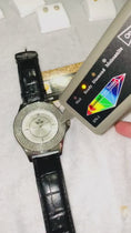 Reproducir el video en la vista de la galería, 100% Natural Diamond Men’s Luxury Watch - Stainless Steel - Water Resistant - Japan Dial - Gift Box Included
