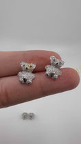 Load and play video in Gallery viewer, 14K White Gold Vermeil Swarovski Crystal
