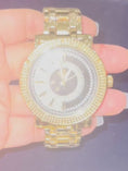 Reproducir el video en la vista de la galería, 100% Natural Diamond Men’s Luxury Watch - Stainless Steel - Water Resistant - Japan Dial - Gift Box Included Certified Real Diamond Watch
