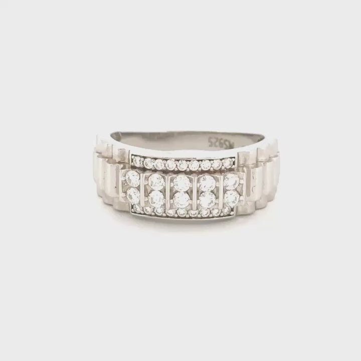 Mens VVS Diamond Wedding Band, Engagement Promise Ring for Him, Custom Made Rolex-Inspired Design Band for Men