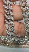 Load and play video in Gallery viewer, Real diamond Cuban link necklace & matching bracelet set Semi Annual sale! Not CZ not moissanite unbeatable prices authenticity card incl.
