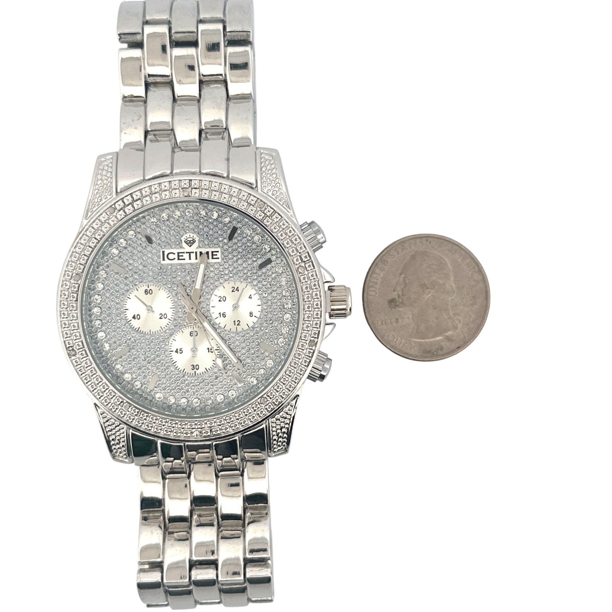 Men’s Diamond Luxury Watch – 1/10 CTTW Natural Diamond, Gift for Him