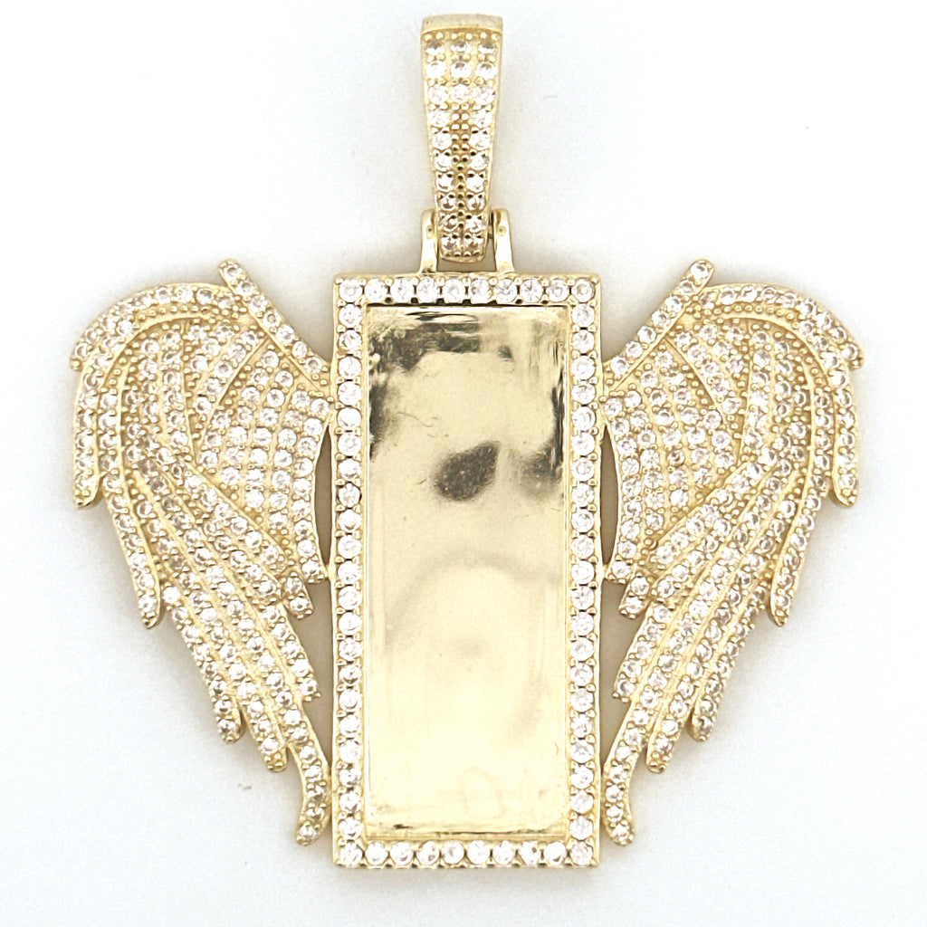 Angel Wings Memory Keepsake Photo Pendant, Angel Wings Memory Charm, Personalized Tribute