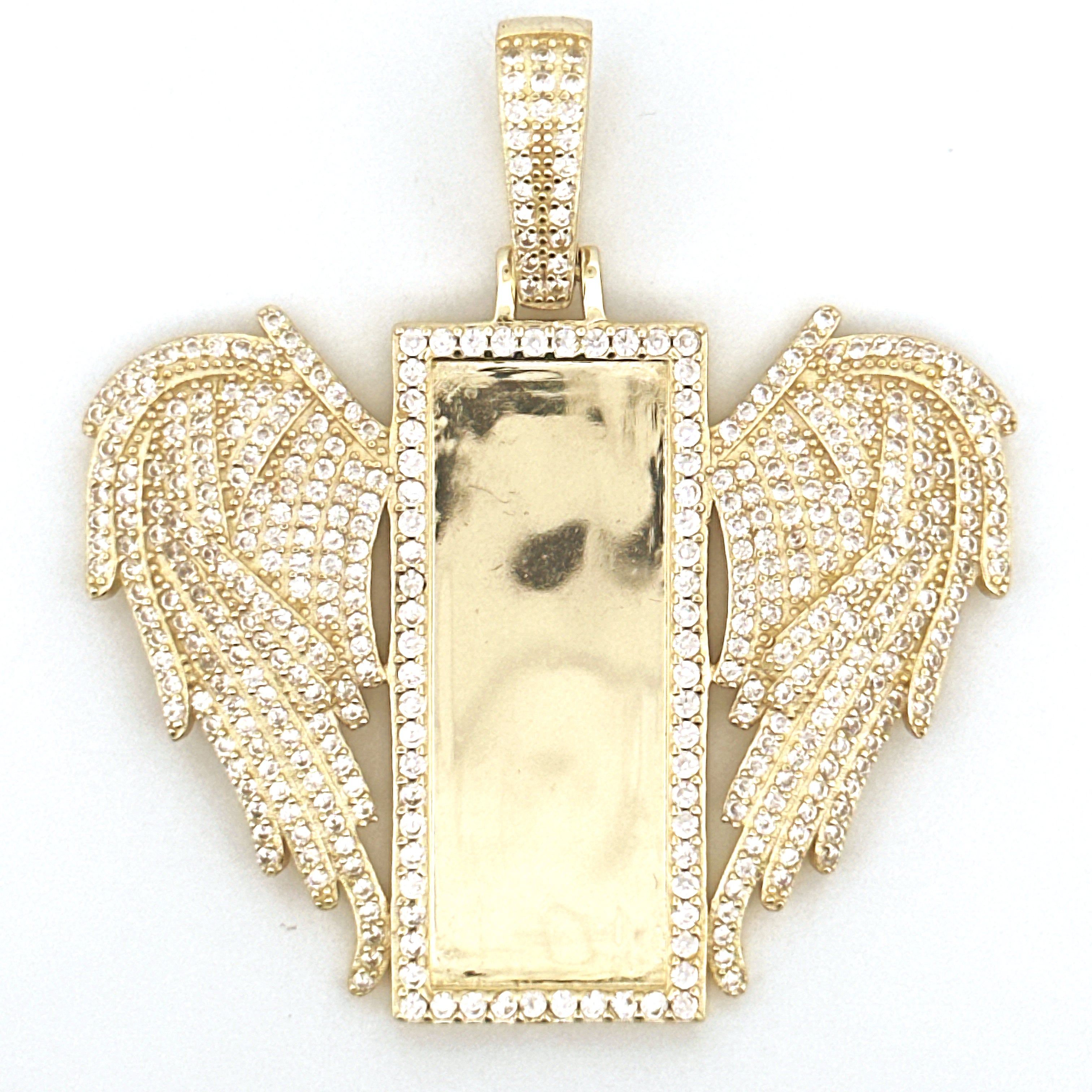 Angel Wings Memory Keepsake Photo Pendant, Angel Wings Memory Charm, Personalized Tribute