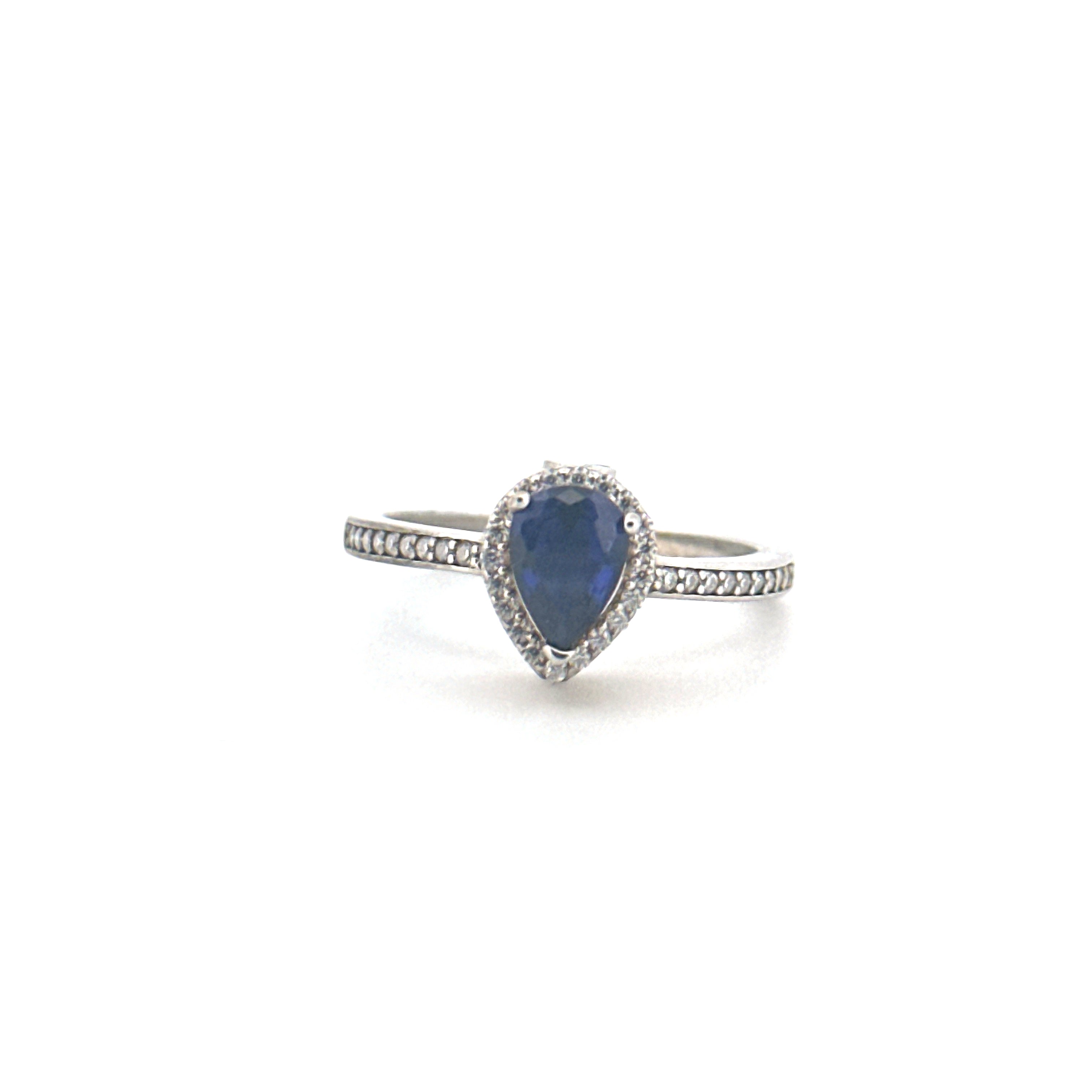 Teardrop Diamond Urn Ring For Ashes, Keepsake For Human/Pet Ashes