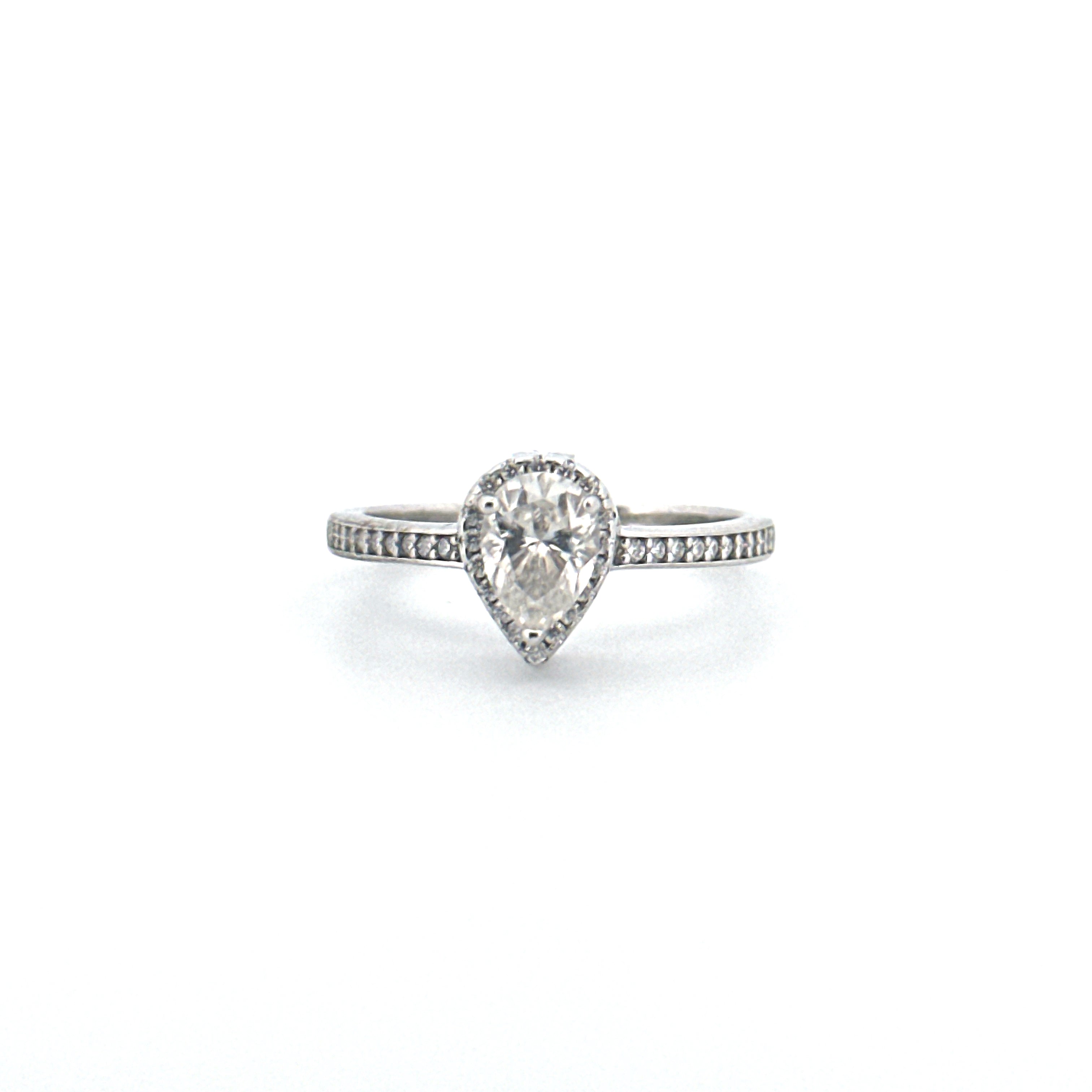 Teardrop Diamond Urn Ring For Ashes, Keepsake For Human/Pet Ashes