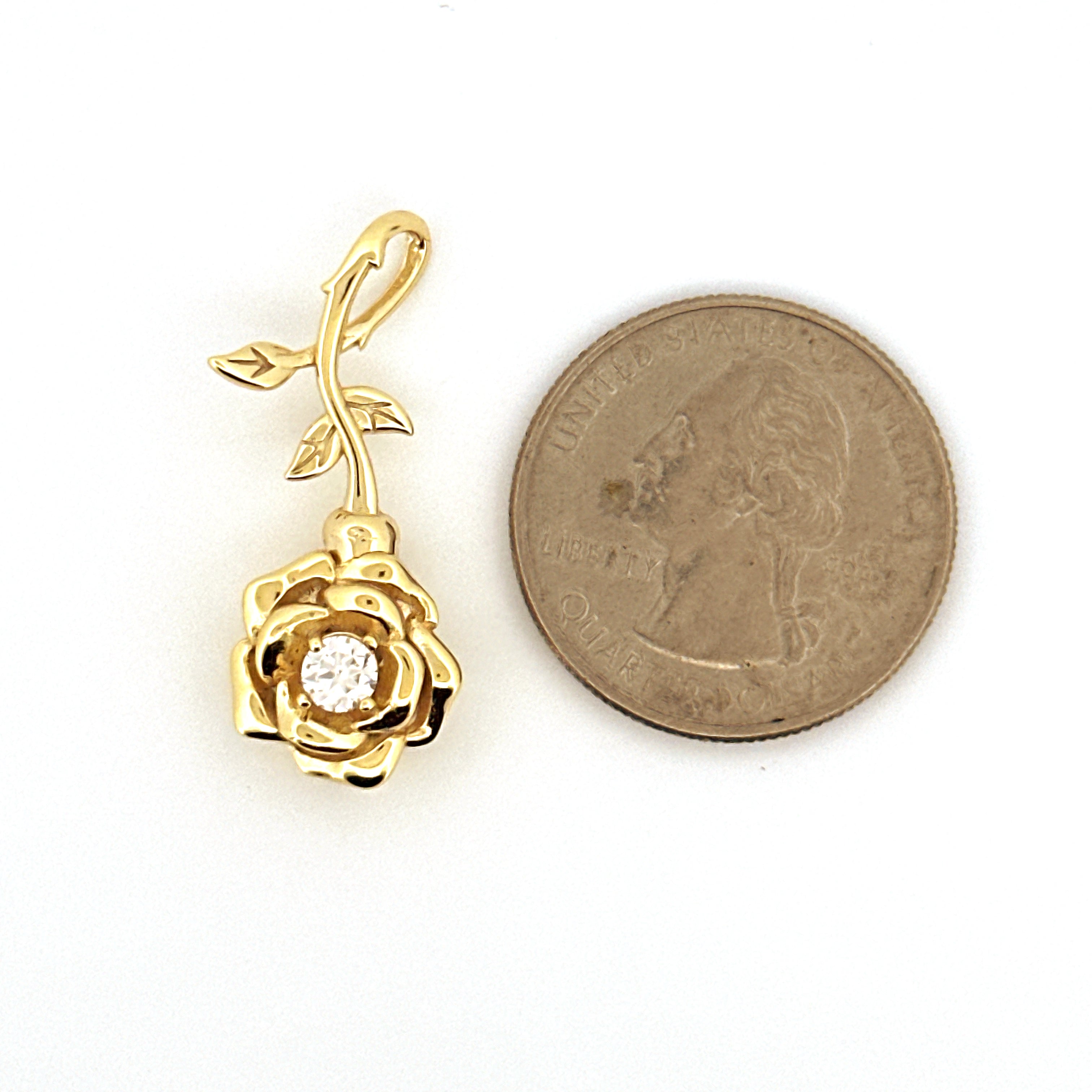 Flower Urn Pendant for Ashes, Diamond Urn Keepsake Jewelry for Human/Pet Ashes