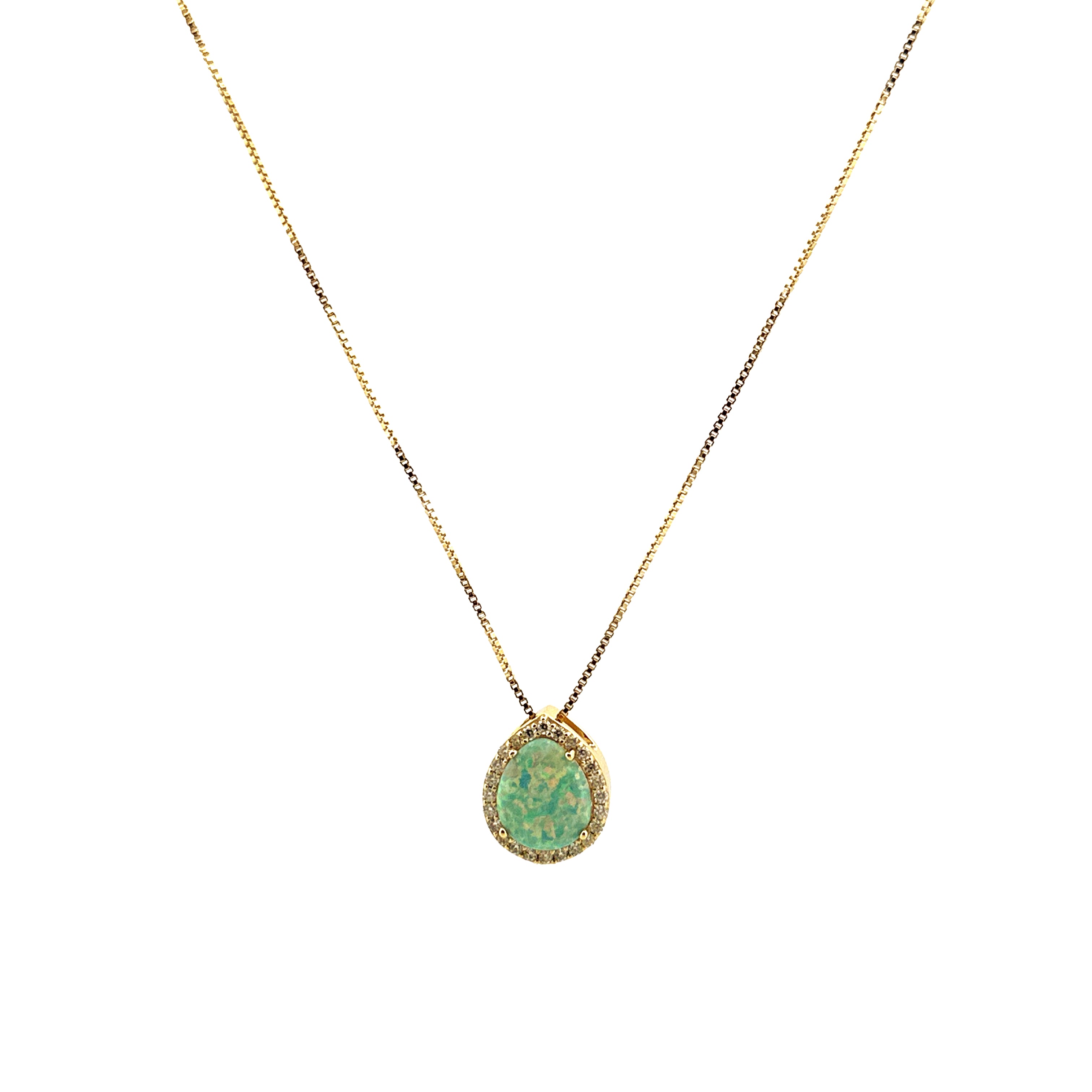 Teardrop Urn Pendant, Genuine Opal & Moissanite Urn Pendant For Ashes, Ash Holder Cremation Jewelry