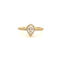 Teardrop Diamond Urn Ring For Ashes, Keepsake For Human/Pet Ashes