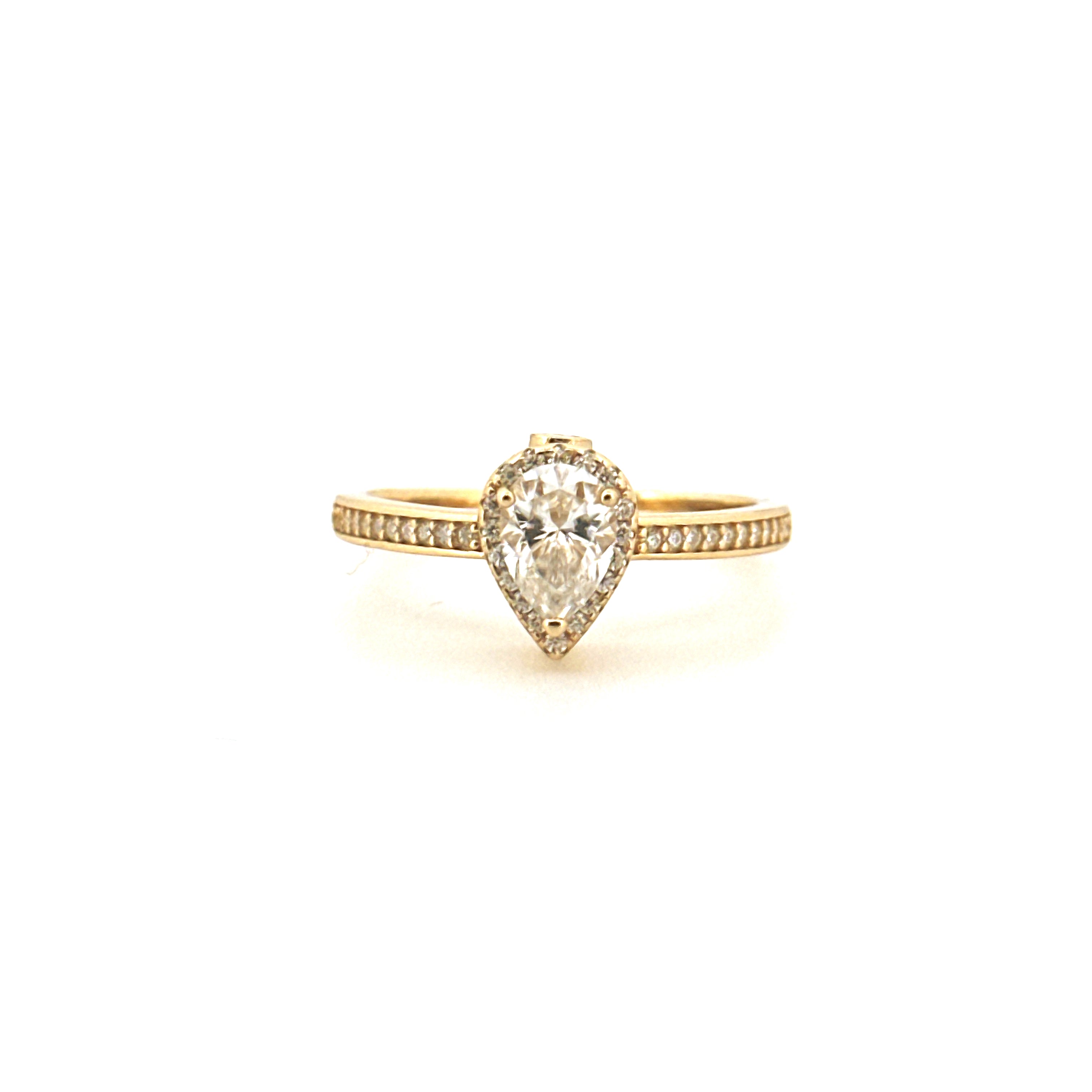 Teardrop Diamond Urn Ring For Ashes, Keepsake For Human/Pet Ashes