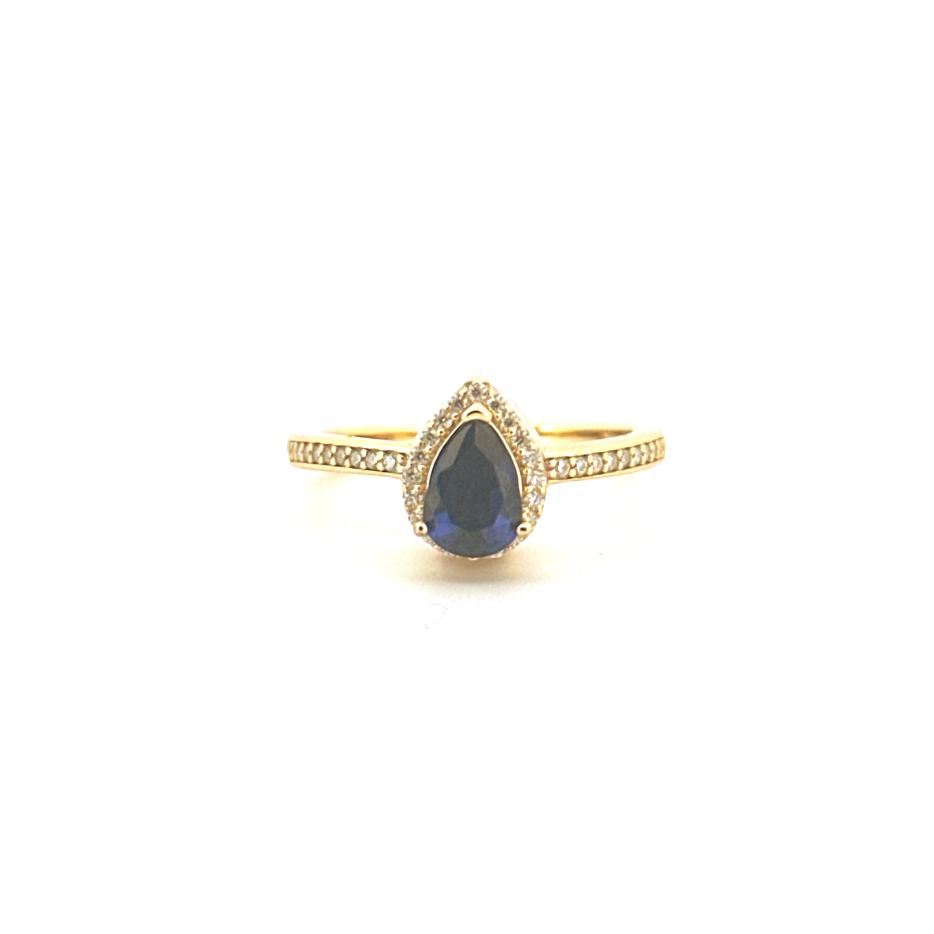 Teardrop Diamond Urn Ring For Ashes, Keepsake For Human/Pet Ashes