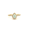 Cargar la imagen en la vista de la galería, Custom Teardrop Urn Ring – GRA Certified VVS Moissanite or Gemstone | 14K Gold Vermeil Memorial Ash Ring for Women
