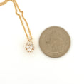 Load image into Gallery viewer, Dainty Teardrop Genuine Gemstone Urn Necklace – Gold Vermeil | Cremation Jewelry with VVS GRA Certified Moissanite
