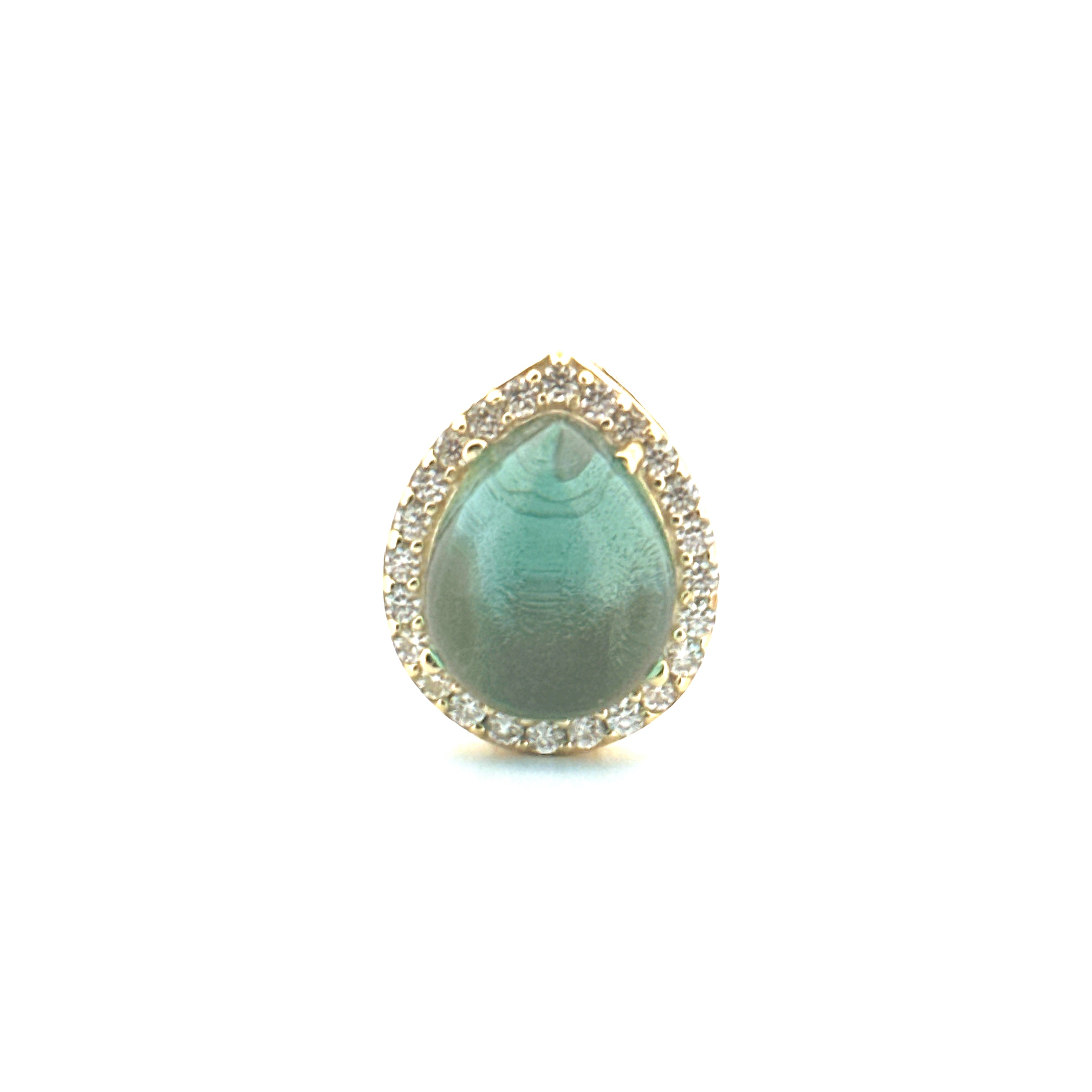 Diamond Birthstone Urn Pendant, Teardrop Urn Necklace, Cremation Jewelry For Ashes, Genuine Gemstones