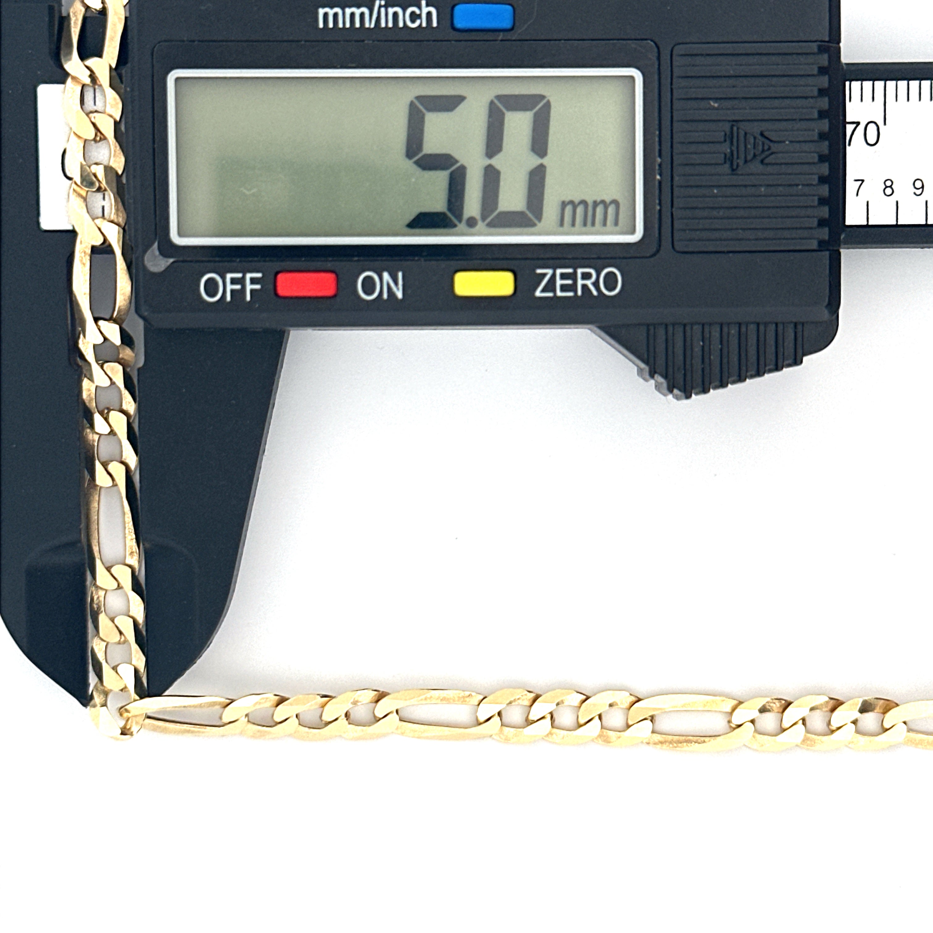 Gold Figaro Chain – 5mm Diamond Cut Gold Chain