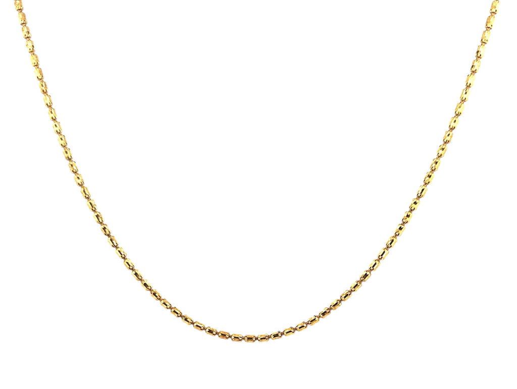 Gold Barrel Chain – Diamond Cut Luxury Chain in 10k or 925