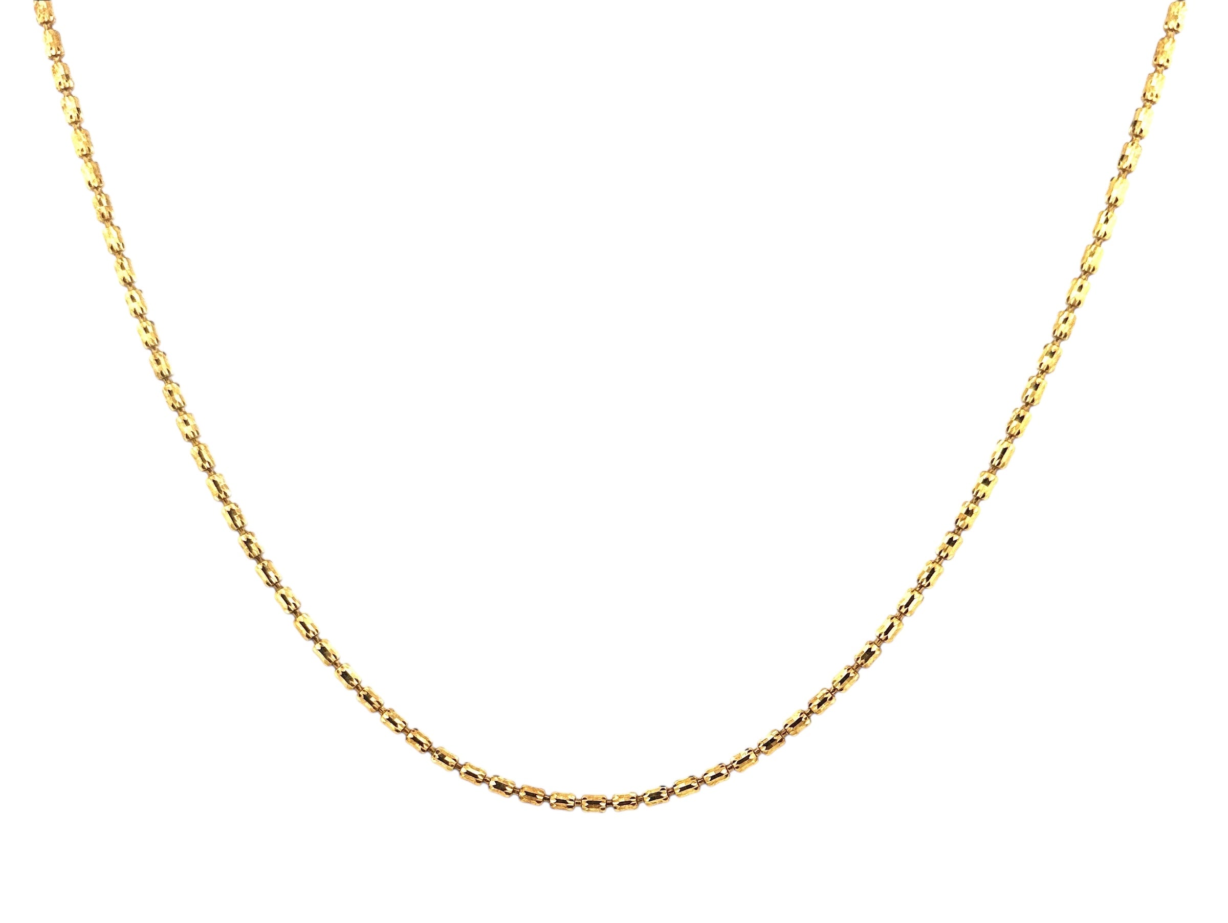 Gold Barrel Chain – Diamond Cut Luxury Chain in 10k or 925