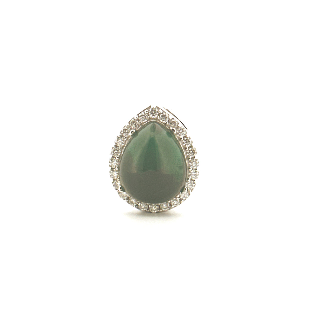 Diamond Birthstone Urn Pendant, Teardrop Urn Necklace, Cremation Jewelry For Ashes, Genuine Gemstones