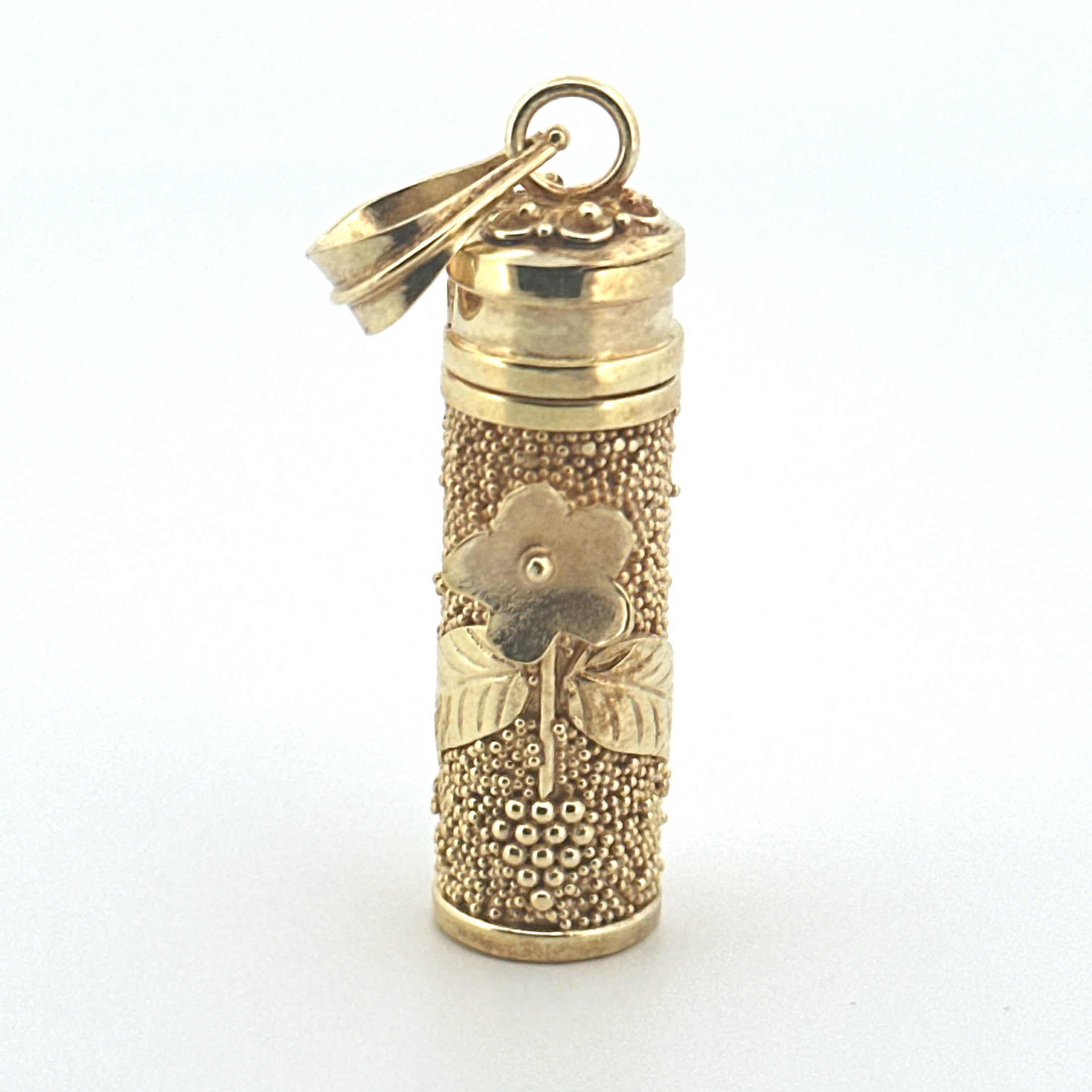 Artisan Urn Pendant – Hand-Carved 14K Gold Vermeil Cremation Necklace in Sterling Silver | Unique Memorial Jewelry