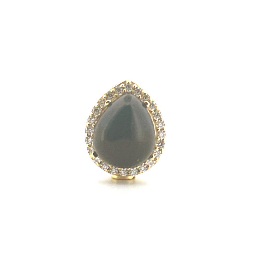 Diamond Birthstone Urn Pendant, Teardrop Urn Necklace, Cremation Jewelry For Ashes, Genuine Gemstones