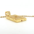 Load image into Gallery viewer, Vault Locket Urn Pendant – Solid Gold or Gold Vermeil Memorial Necklace | VVS Moissanite or Diamond | Cremation Jewelry Keepsake Urn Jewelry For Ashes
