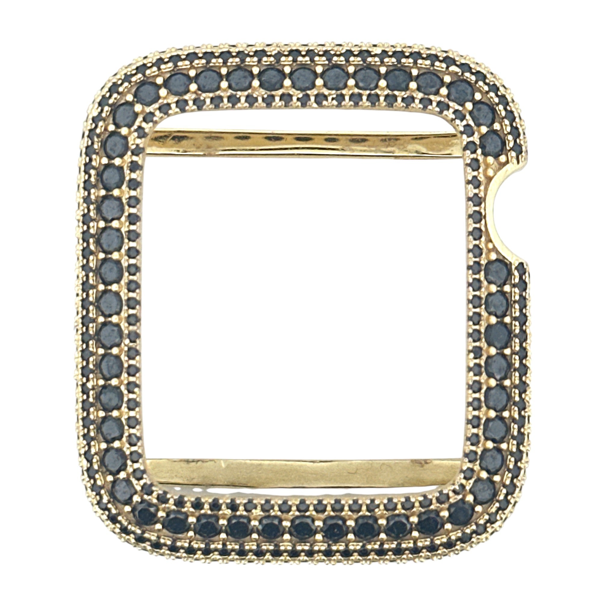 VVS GRA Certified Diamond Bezel For Apple Watch, GRA Certified Black Moissanite Diamond, 100% Passes Diamond Testers