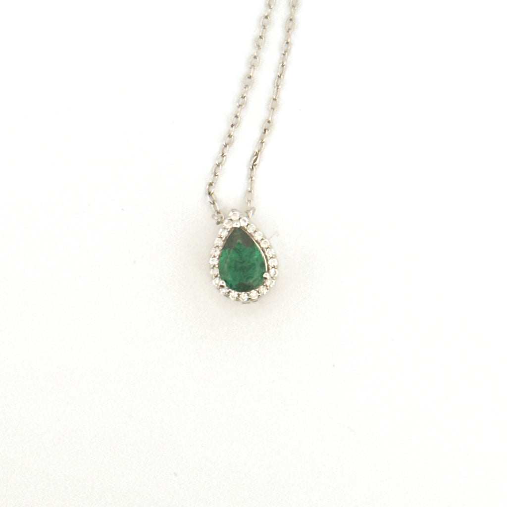 Teardrop Urn Necklace, Diamond Cremation Jewelry for Human/Pet Ashes, Ash Holder, Genuine Gemstone Birthstones