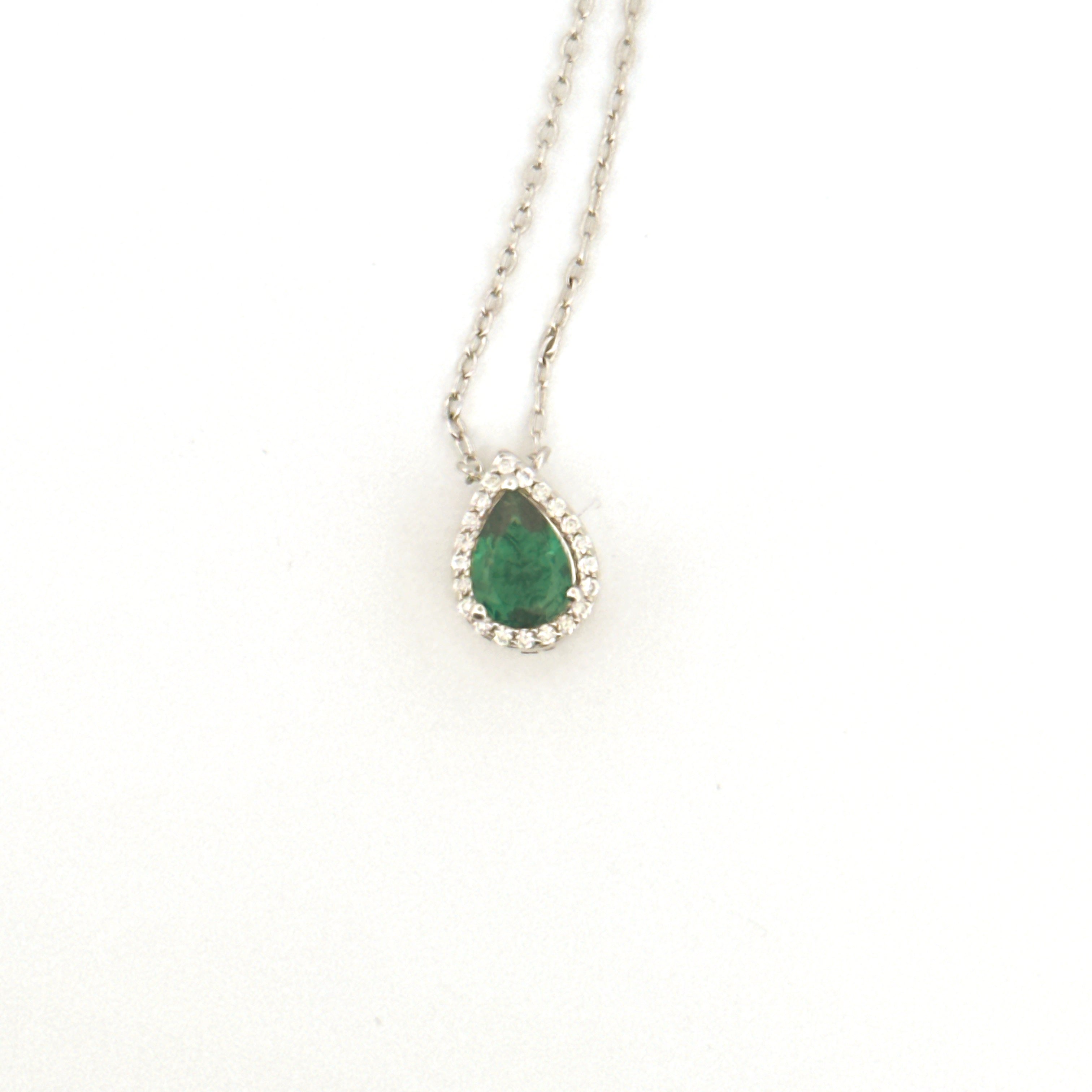 Teardrop Urn Necklace, Diamond Cremation Jewelry for Human/Pet Ashes, Ash Holder, Genuine Gemstone Birthstones
