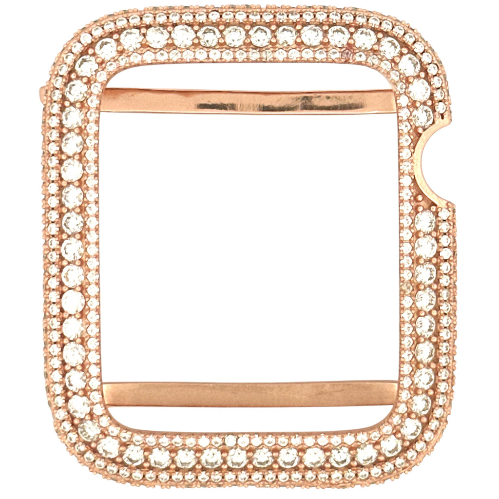 VVS GRA Certified Diamond Apple Watch Bezel, 100% Passes Diamond Testers, 45mm, Rose Gold Vermeil
