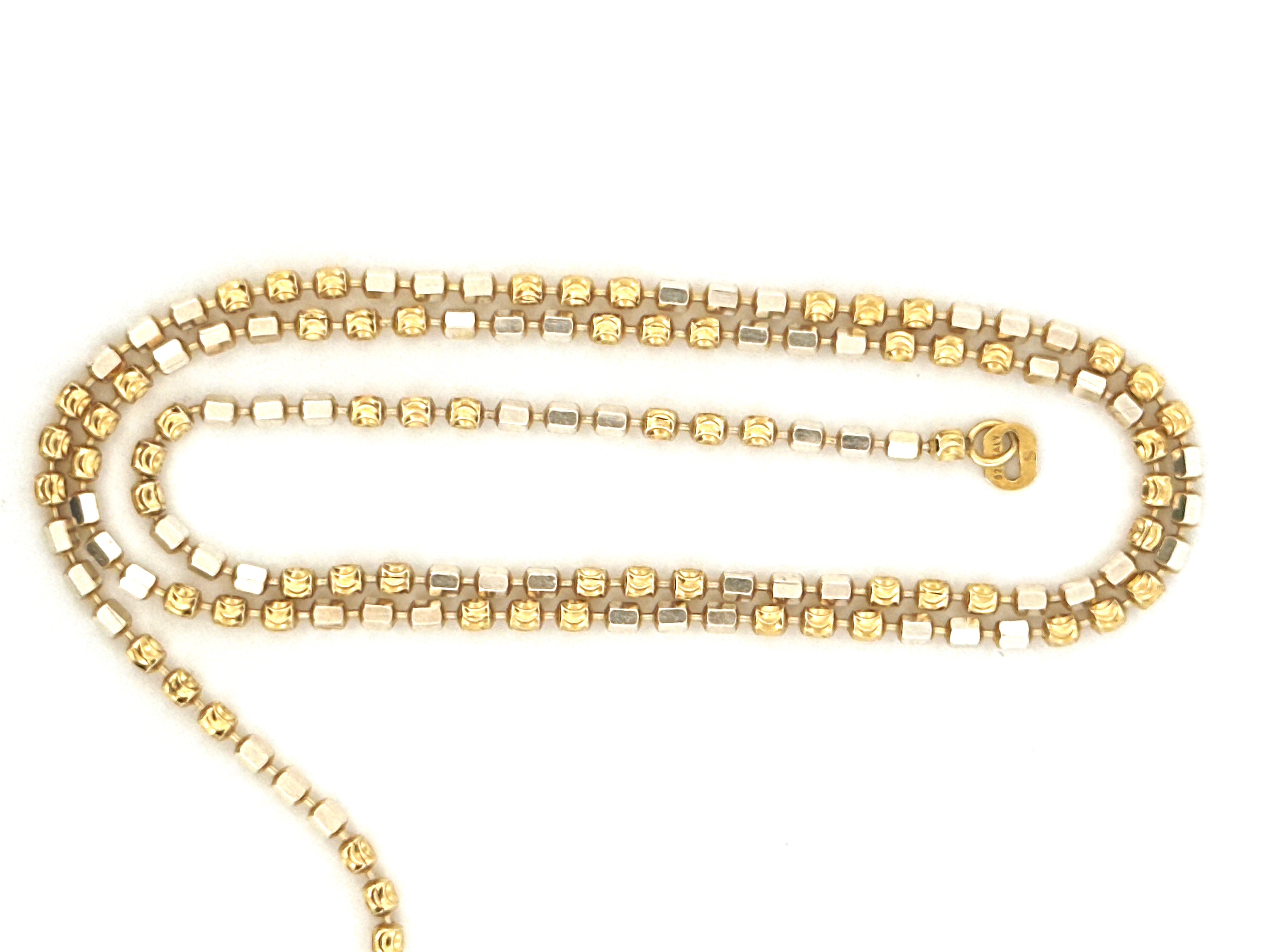 Diamond-Cut Beaded Gold Vermeil Chain – Rare Design