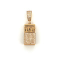 Solid 10k Yellow Gold Urn Pendant, Natural Earth Mined Diamond Pendant for Ashes, Cremation Keepsake Pendant, Free Appraisal