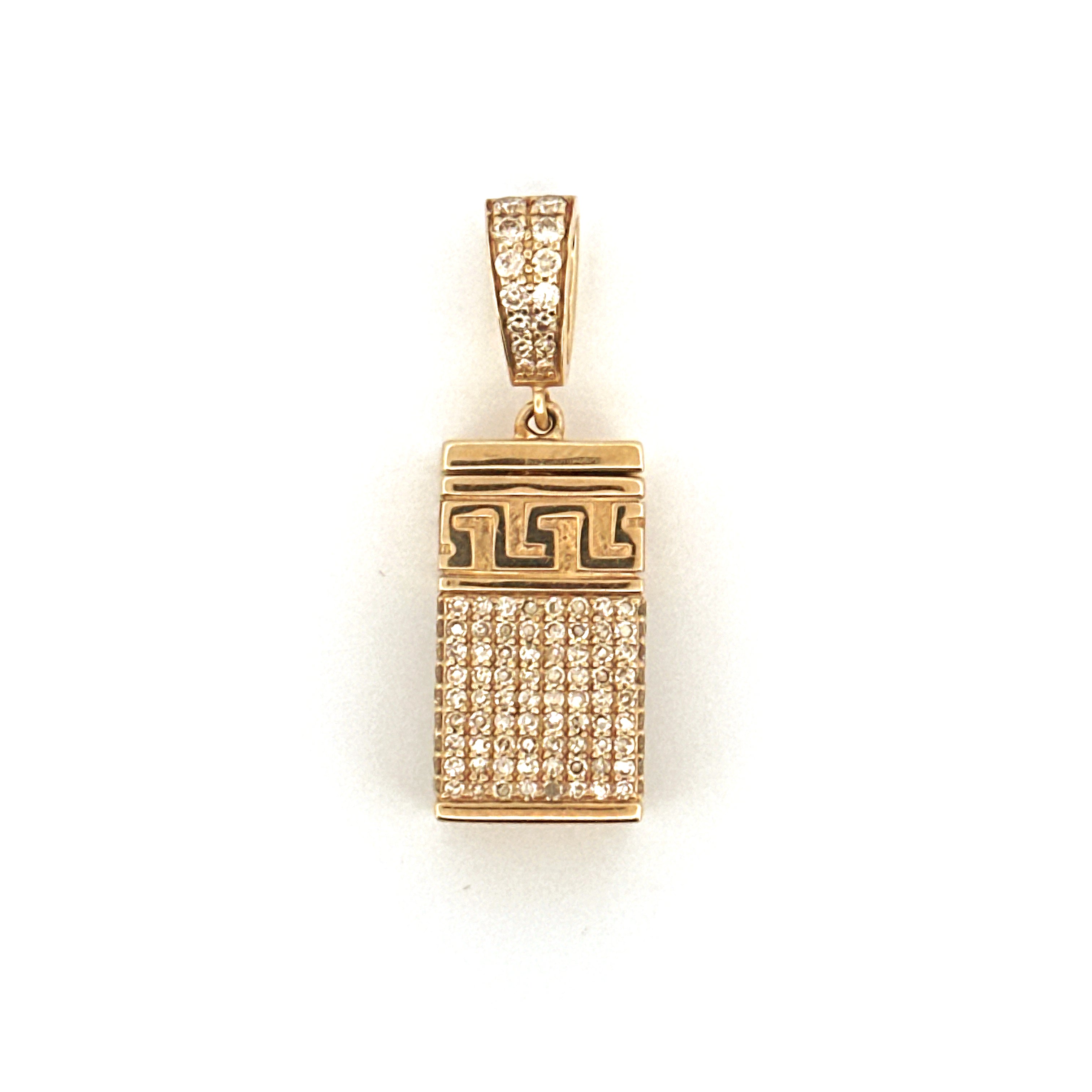 Solid 10k Yellow Gold Urn Pendant, Natural Earth Mined Diamond Pendant for Ashes, Cremation Keepsake Pendant, Free Appraisal