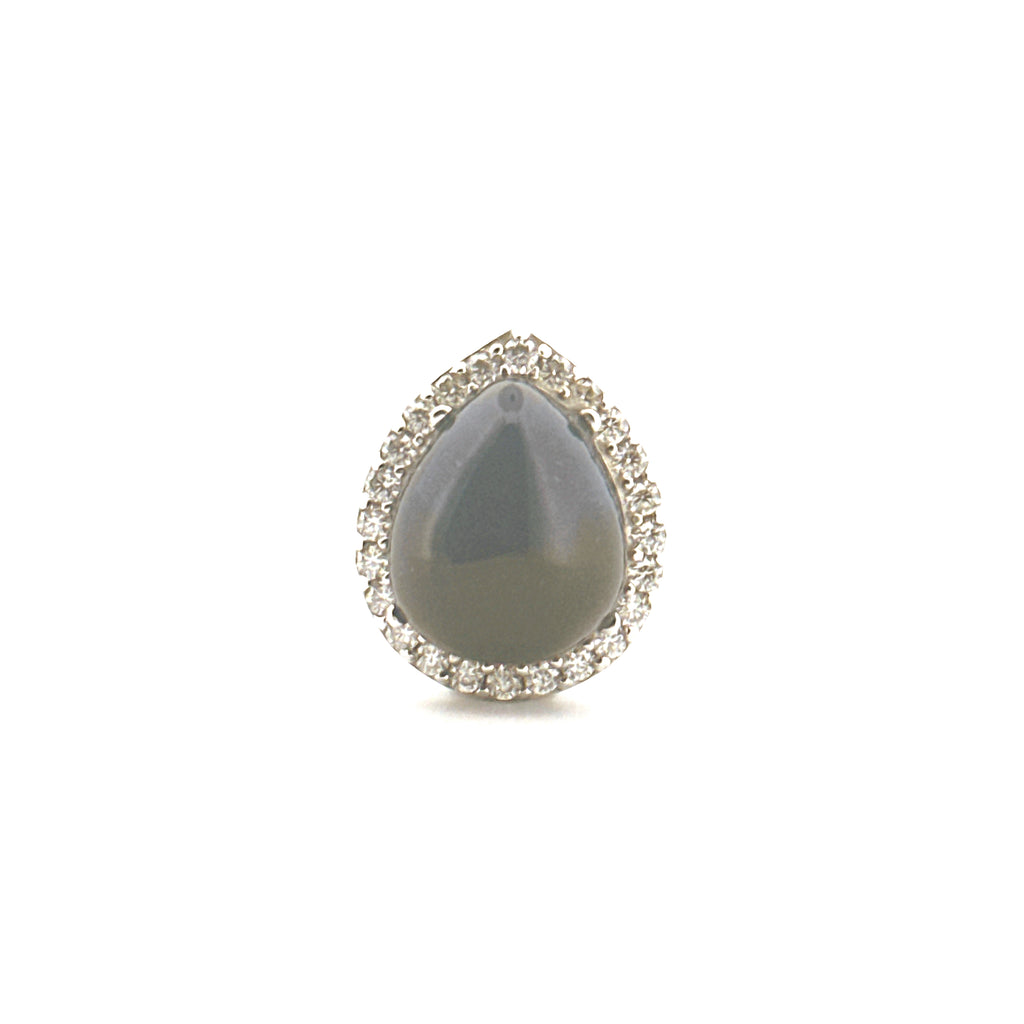Diamond Birthstone Urn Pendant, Teardrop Urn Necklace, Cremation Jewelry For Ashes, Genuine Gemstones