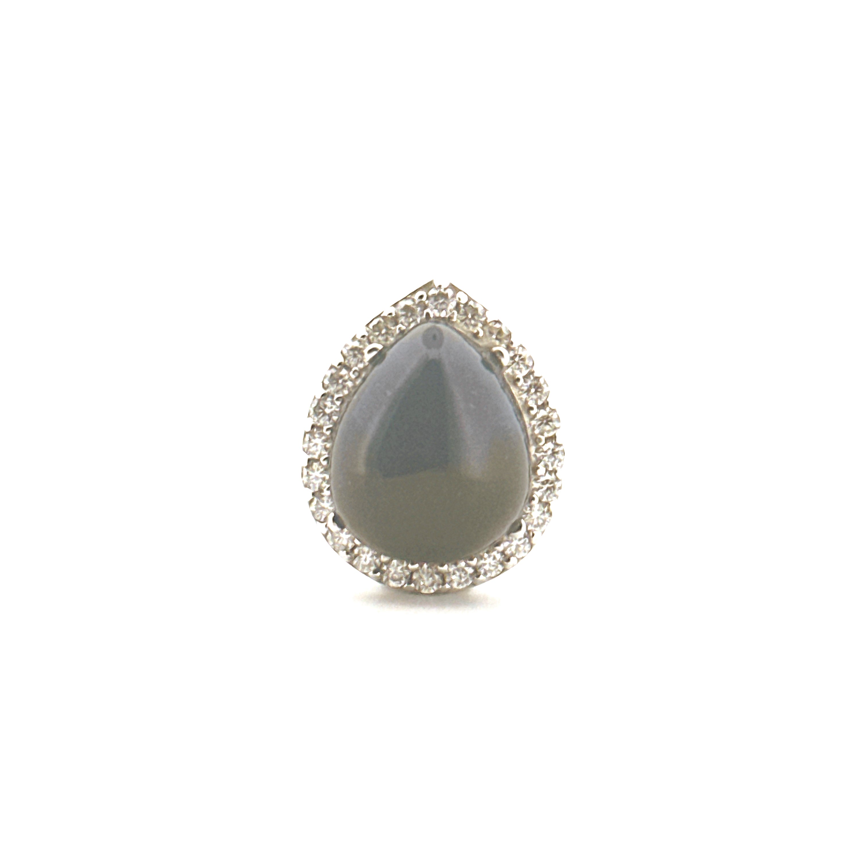 Diamond Birthstone Urn Pendant, Teardrop Urn Necklace, Cremation Jewelry For Ashes, Genuine Gemstones