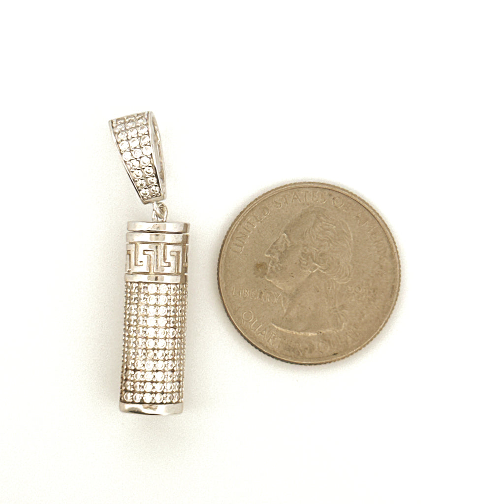 Cylinder Diamond Urn Pendant, Cylinder Urn Pendant to Hold Ashes, Gold Cremation Necklace Keepsake Jewelry