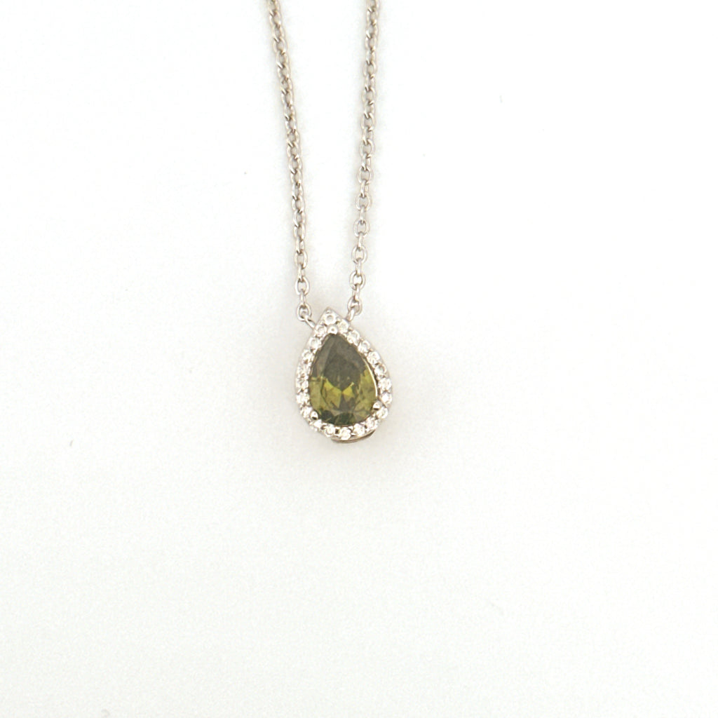 Teardrop Urn Necklace, Diamond Cremation Jewelry for Human/Pet Ashes, Ash Holder, Genuine Gemstone Birthstones