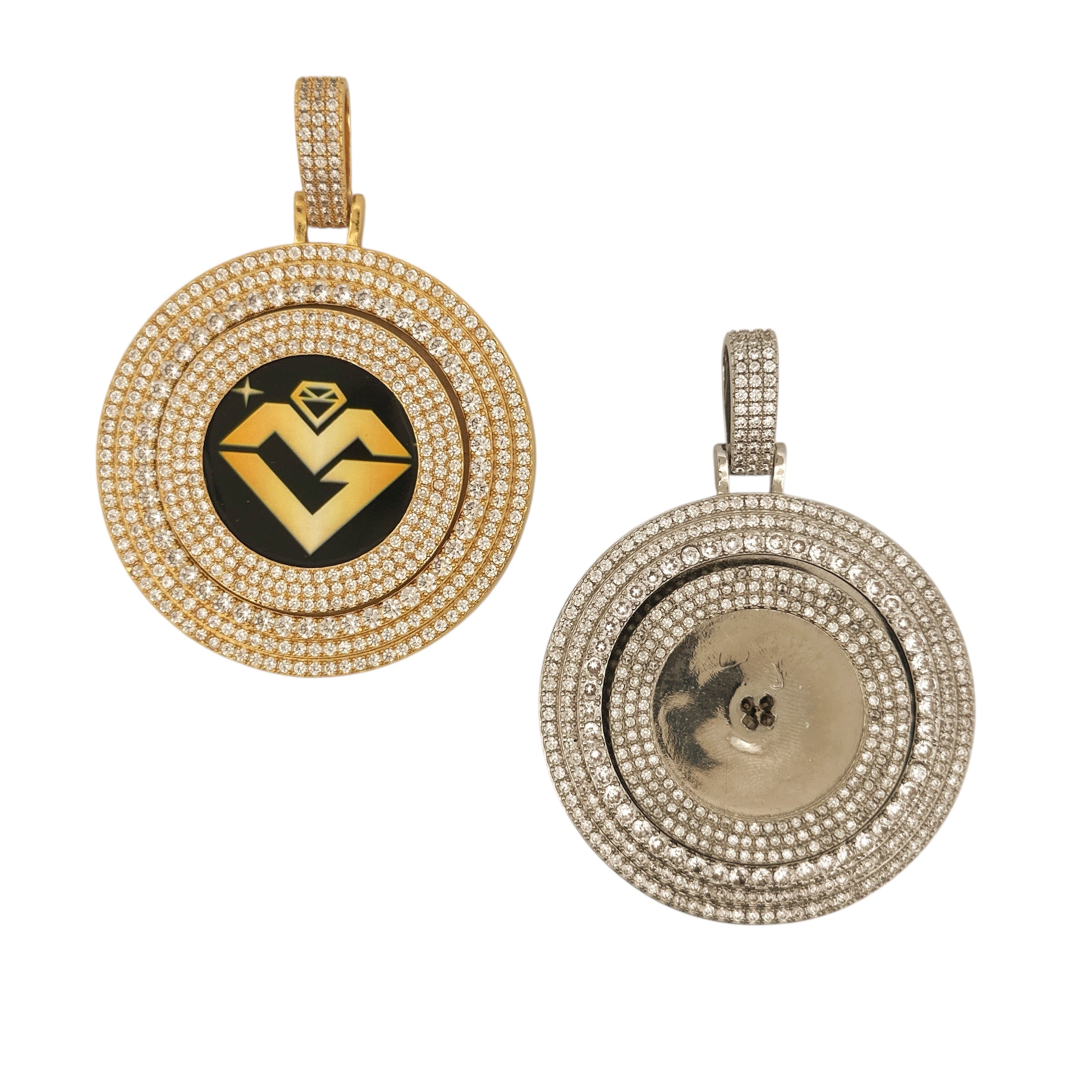 Spinning Memory Photo Pendant, Personalized Tribute, Rotating Design, Memory Charm
