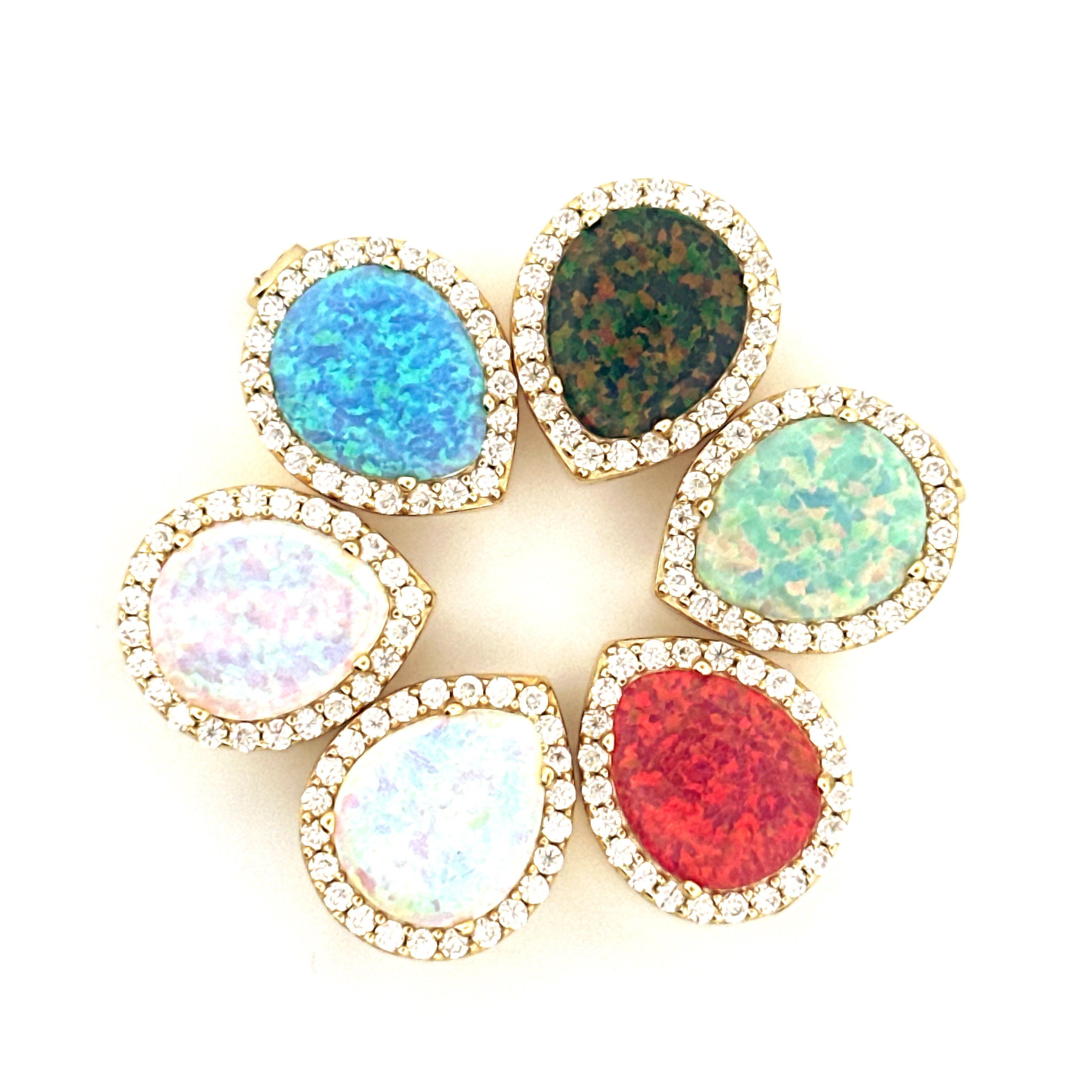 Teardrop Urn Pendant, Genuine Opal & Moissanite Urn Pendant For Ashes, Ash Holder Cremation Jewelry