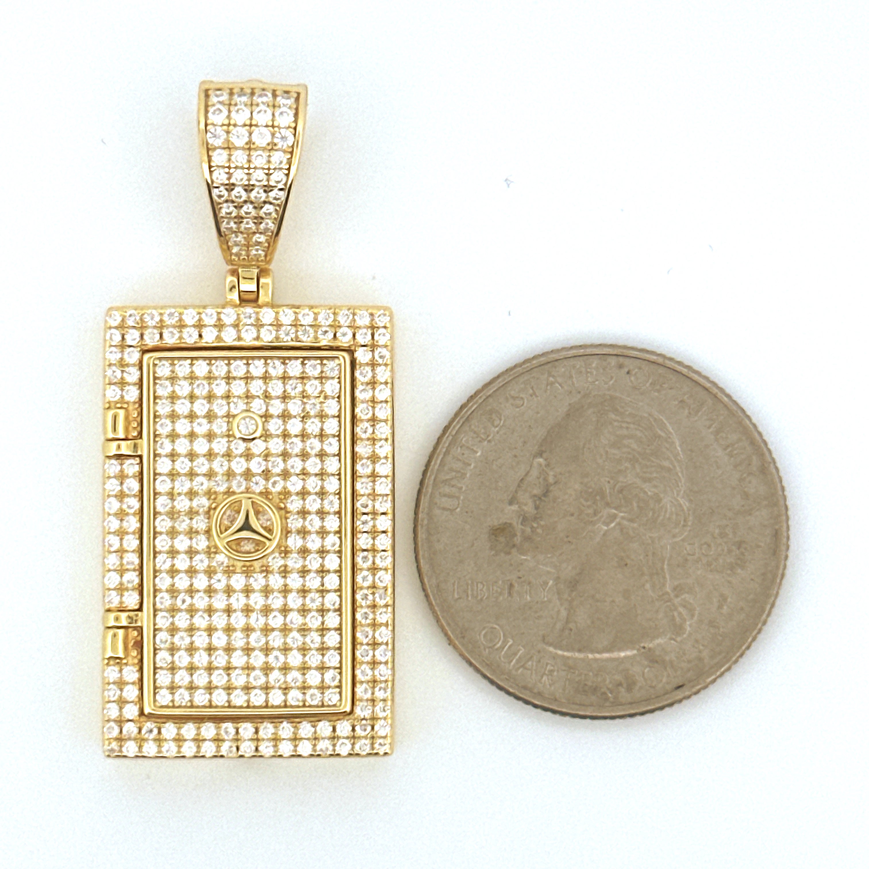 Vault Locket Urn Pendant – Gold Memorial Cremation Jewelry to Hold Ashes, Ash Holder, Keepsake Urn Pendant