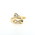 Infinity Heart Diamond Urn Ring for Ashes, Gold Vermeil Cremation Jewelry, Pet/Human Ash holder, Memorial Keepsake