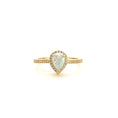 Cargar la imagen en la vista de la galería, Custom Teardrop Urn Ring – GRA Certified VVS Moissanite or Gemstone | 14K Gold Vermeil Memorial Ash Ring for Women

