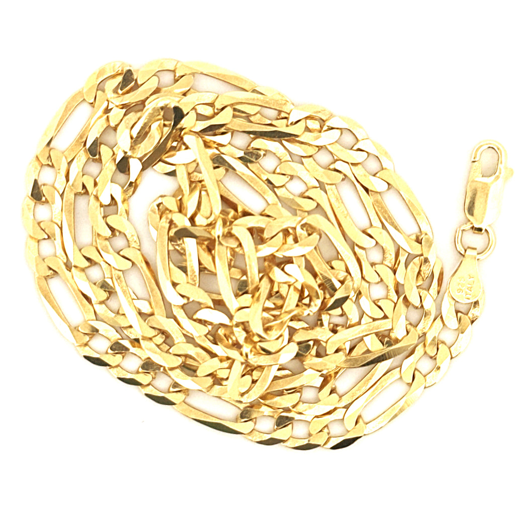 Gold Figaro Chain – 5mm Diamond Cut Gold Chain