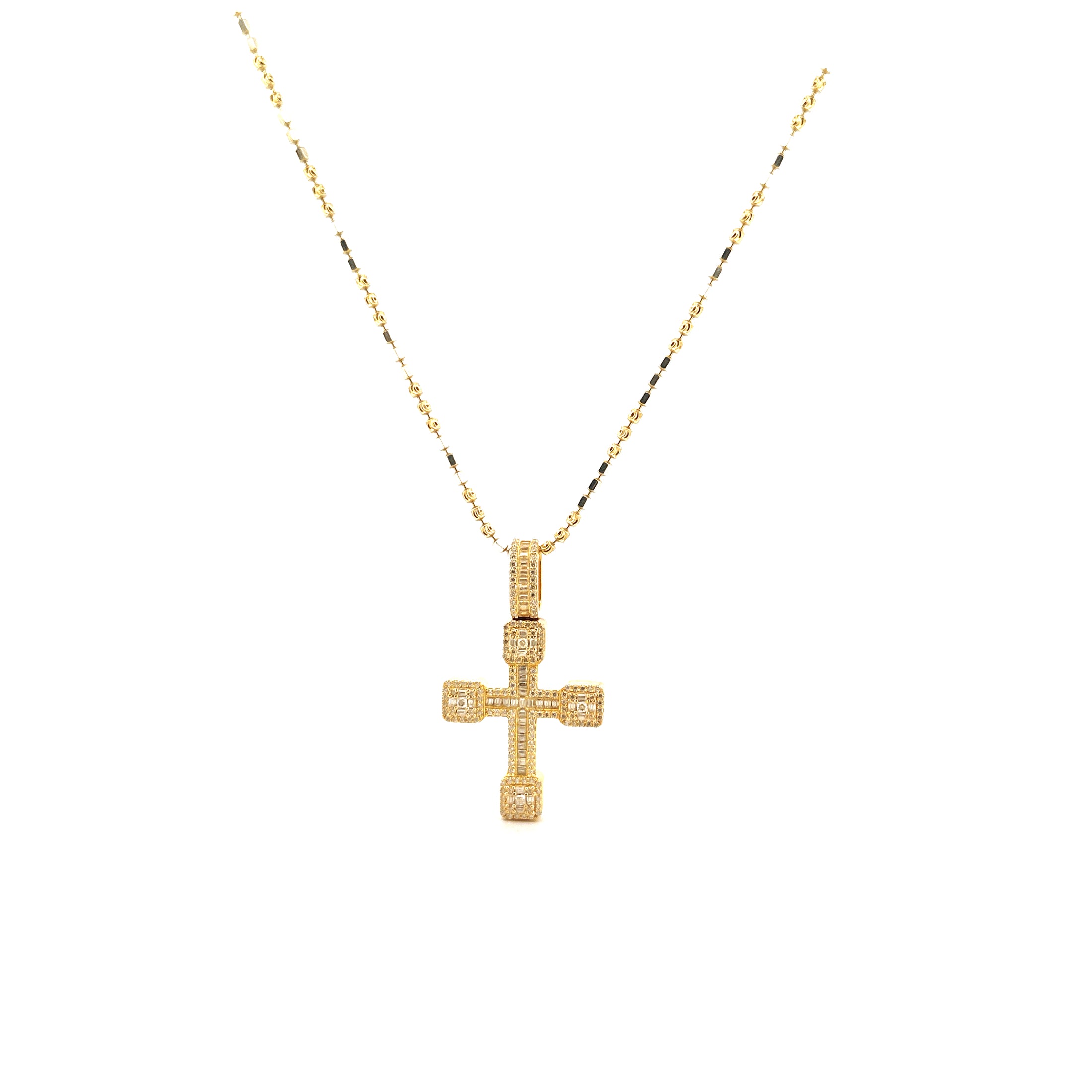 Custom Diamond or Moissanite Cross Urn Pendant – Solid 10K Gold or White/Yellow/Rose Gold Vermeil on Italian Silver Cremation Pendant Ash Holder for Human/Pet Ashes
