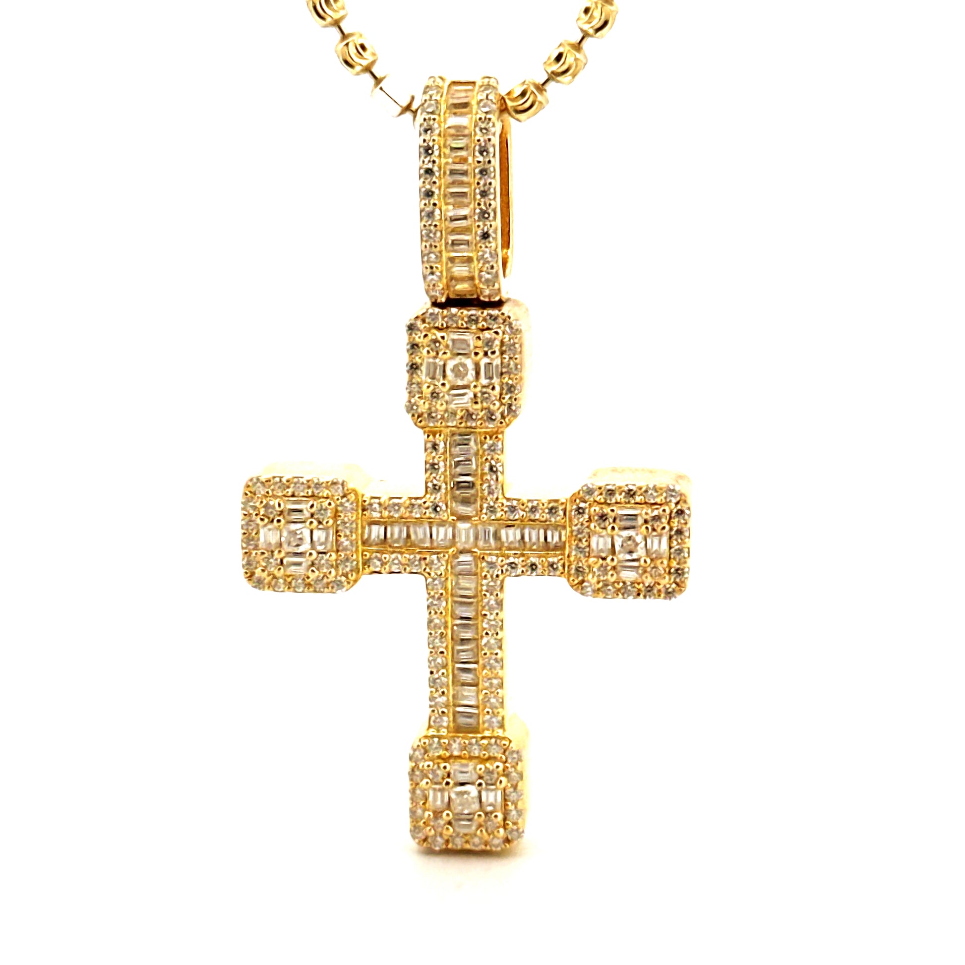 Diamond Cross Urn Pendant, Cremation Pendant, Ash Holder for Human/Pet Ashes