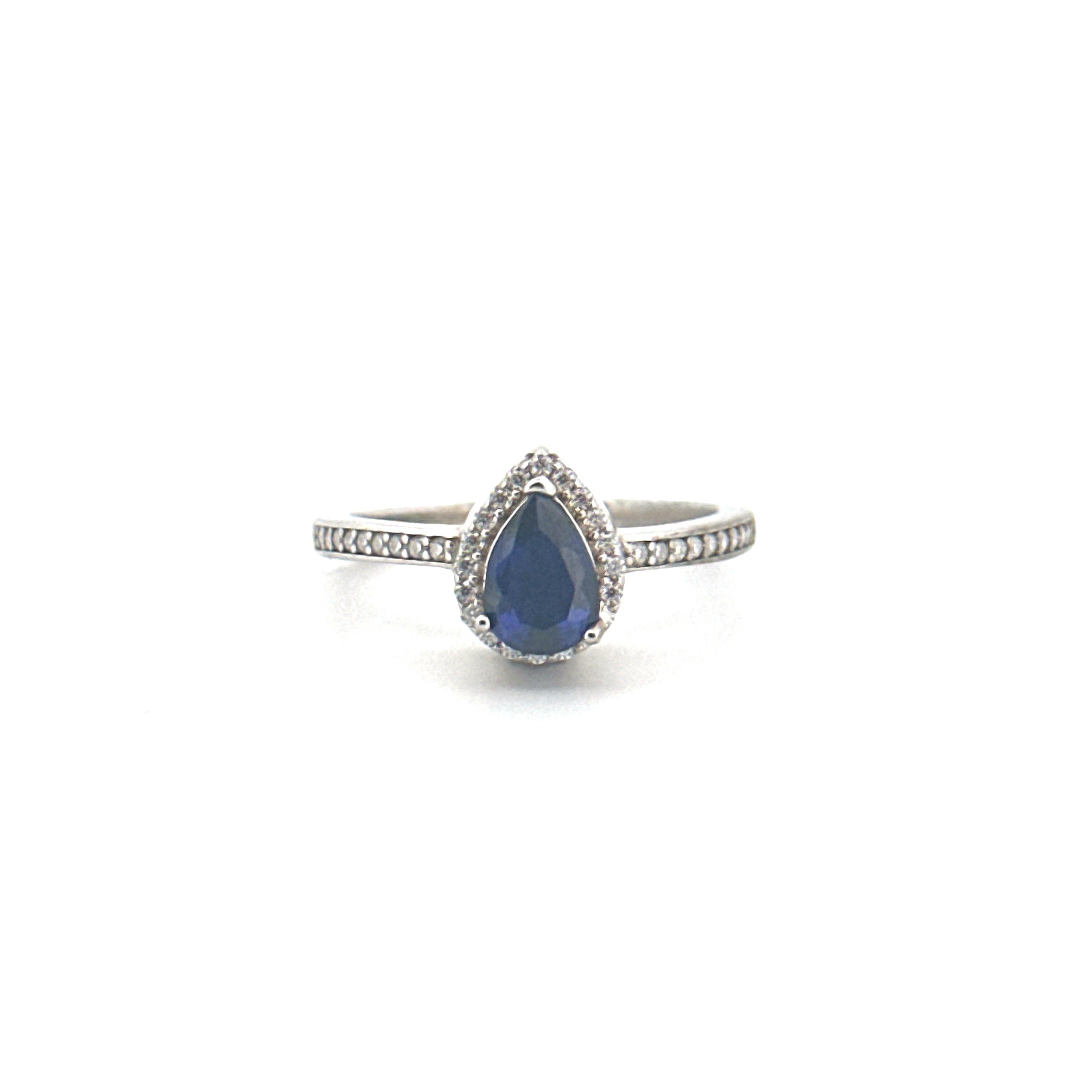 Teardrop Diamond Urn Ring For Ashes, Keepsake For Human/Pet Ashes