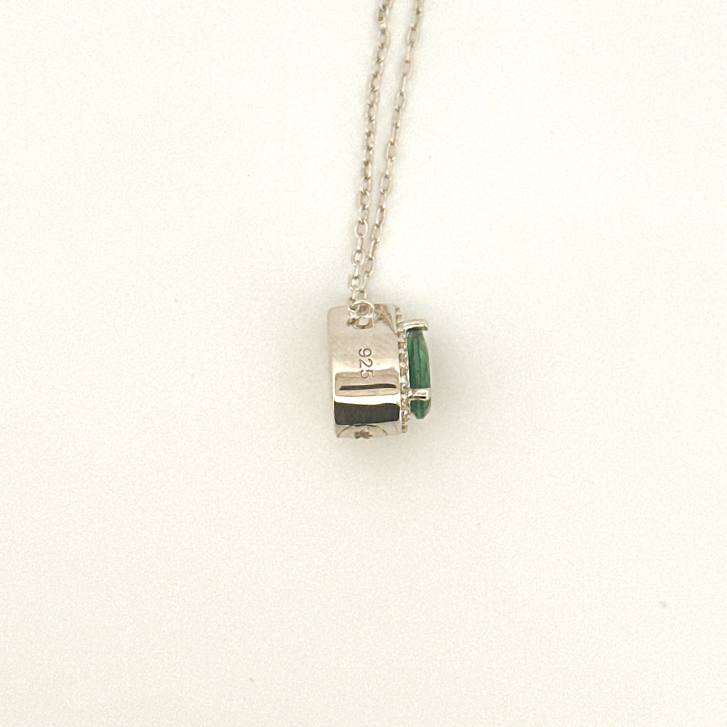 Teardrop Urn Necklace, Diamond Cremation Jewelry for Human/Pet Ashes, Ash Holder, Genuine Gemstone Birthstones