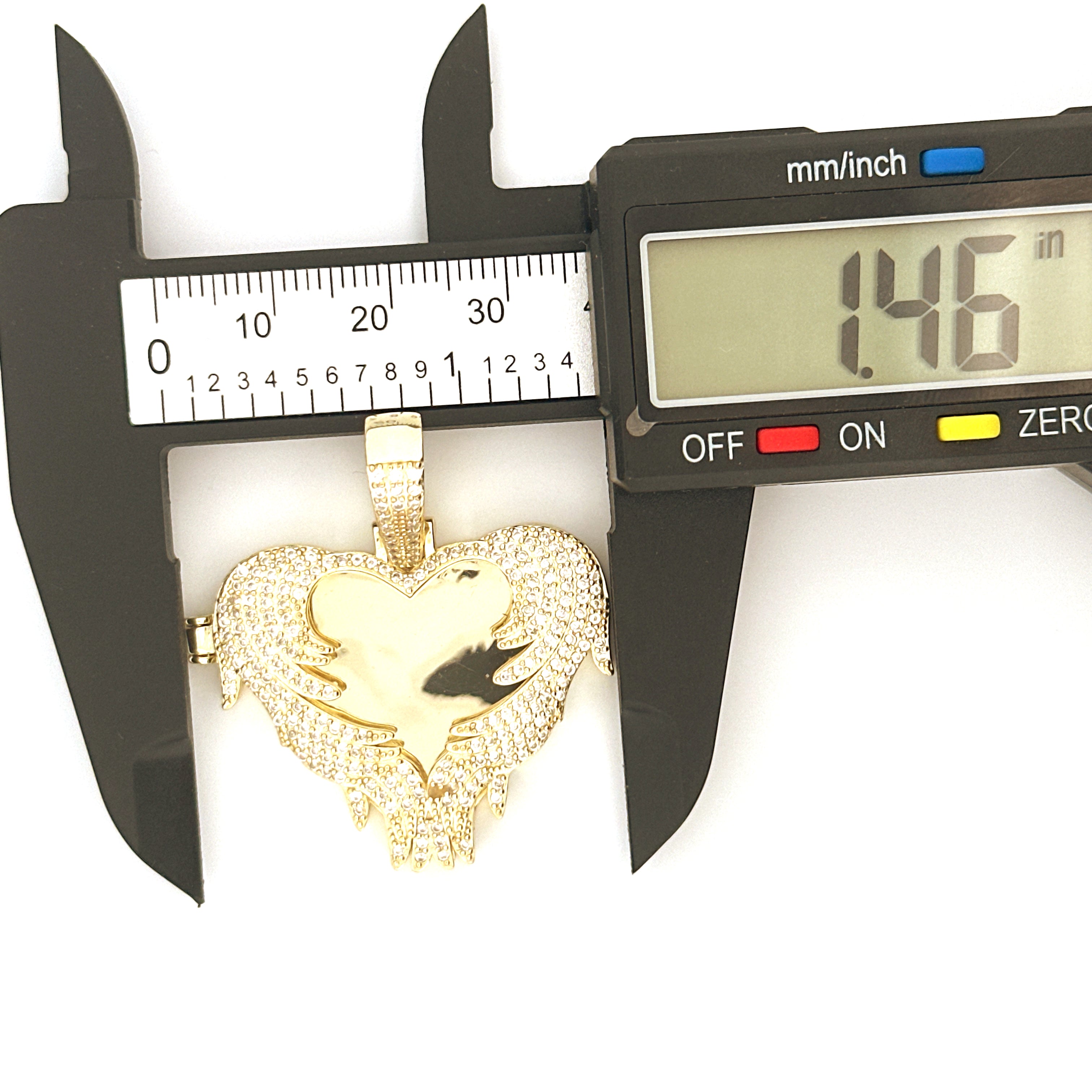 Angel Wings Heart Memory Photo Pendant, Personalized Tribute Keepsake Picture Charm